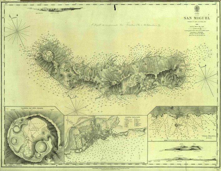 São Miguel oude kaart