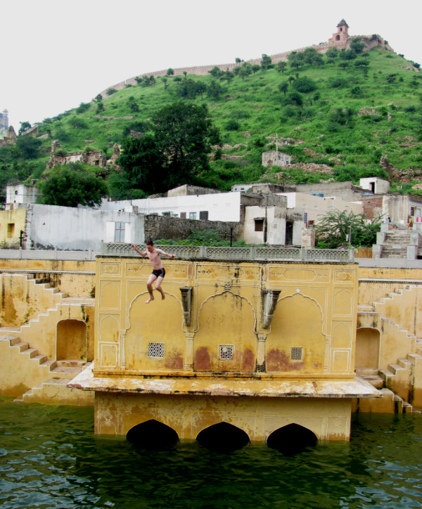 Amber swimming well