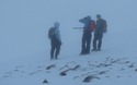 In de sneeuw
