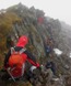 Scrambling down Sgorr Dhonuill