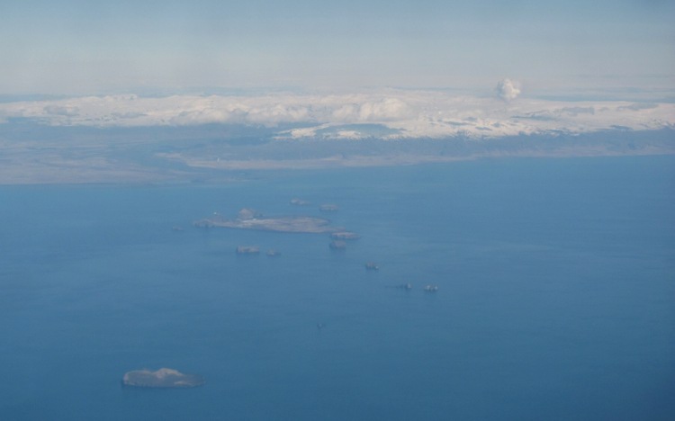 Eyjafjallaj&ouml;kull vanuit het vliegtuig