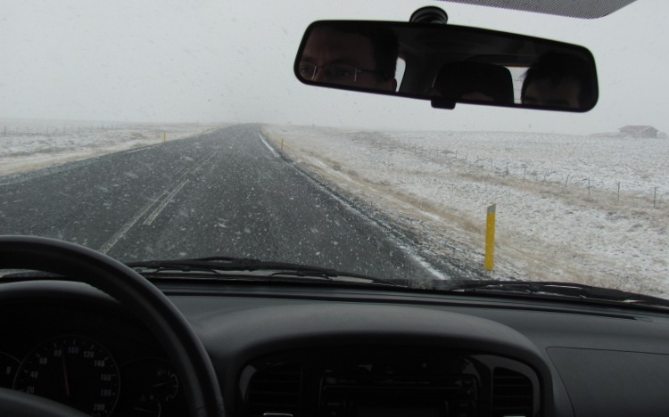 Met 90km/u door de sneeuwstorm