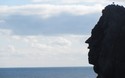 Rotsfiguur met moustache