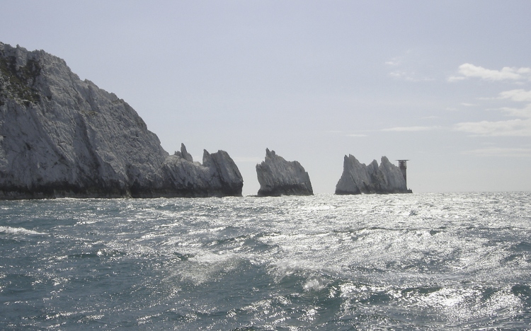 The Needles vanuit de boot