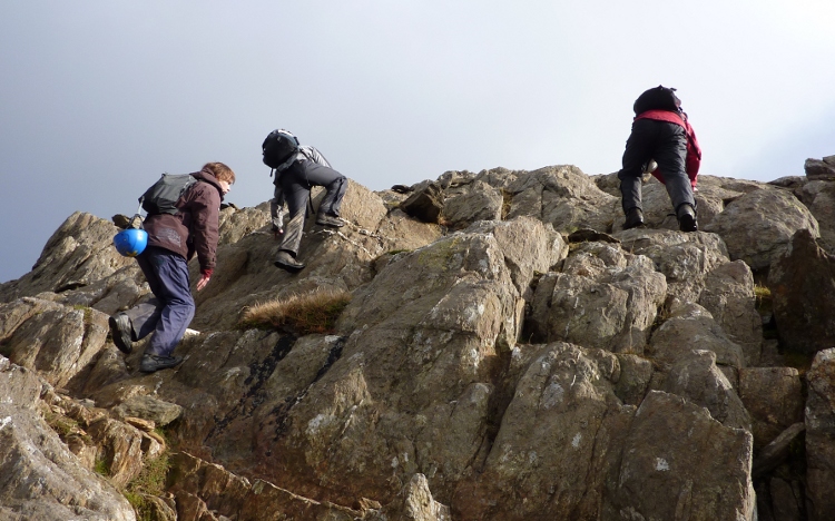 Scramblig up Y Lliwedd