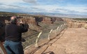 Dikke Amerikaan bij Ute Canyon